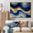 Toile avec cadre flottant or