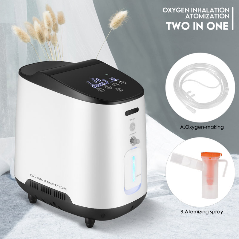 Oxygen Concentrator, 1-7L/min Adjustable Portable Oxygen Machine for Home and Travel Use
