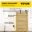 VEVOR Barn Door Hardware Kit Black Steel Double Door Barn Door Hardware Kit Standard Single-1195908992