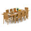 13 Pcs Grade-A Teak Wood Dining Set: 122" Caranas Double Extension Rectangle Table And 12 Goa Stackng Arm Chairs #11GO2912-1194447052