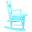 Fauteuil à bascule Blue - Structure en bois franc pour l'intérieur et l'extérieur