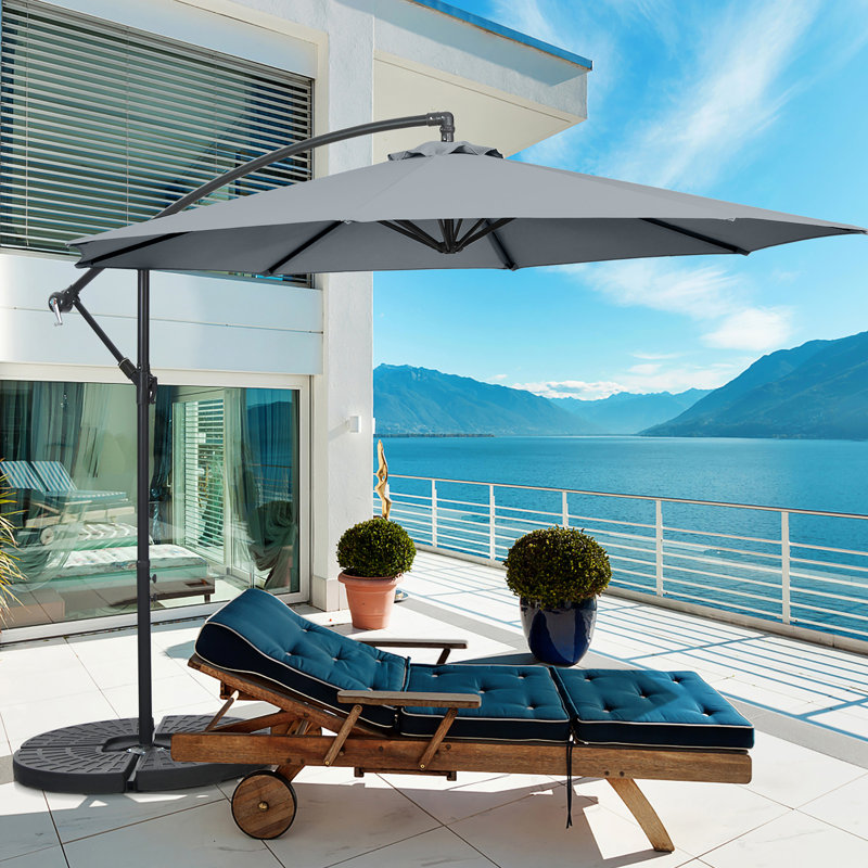 Parasol de plage 120 po Linnett, Grey