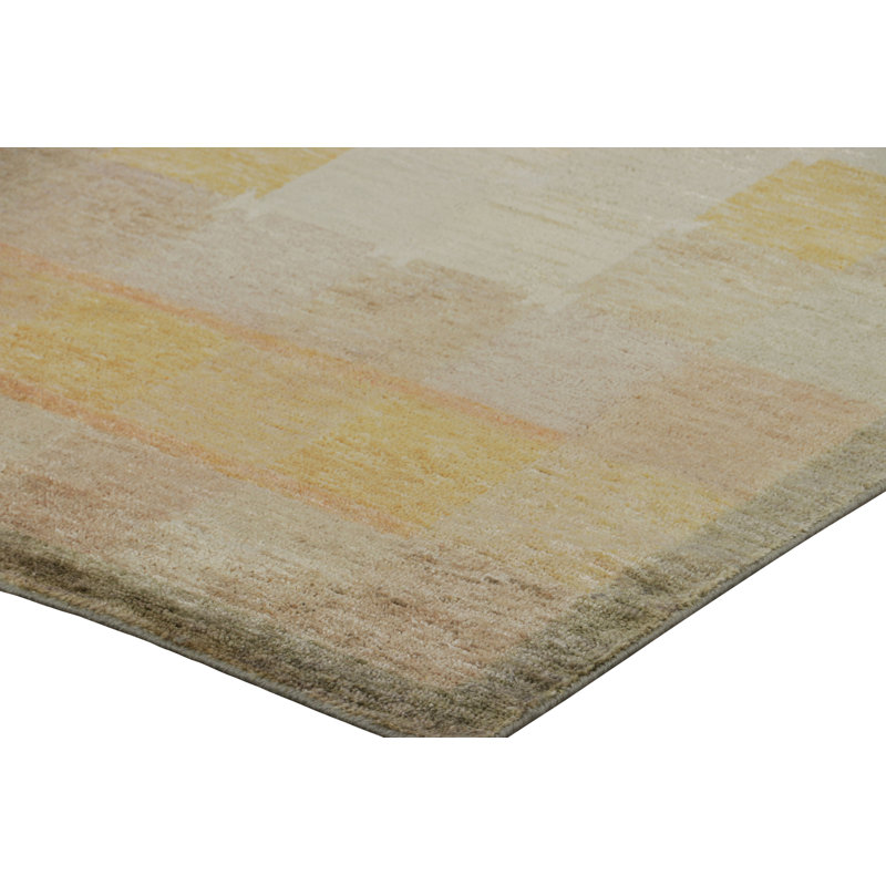 Handmade Silk and Wool Area Rug