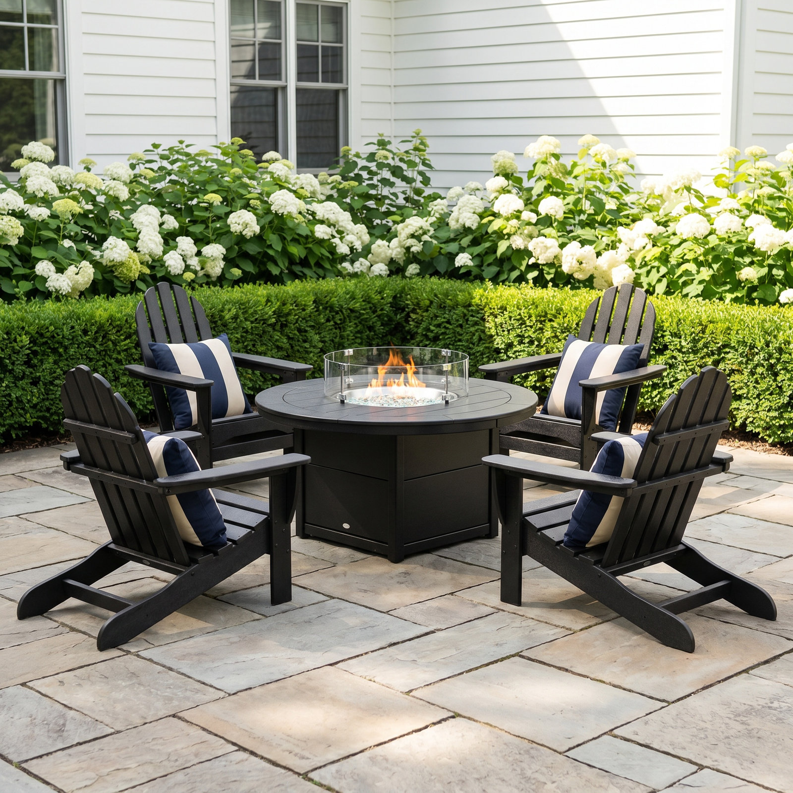 POLYWOOD® Classic Adirondack 4-Person Patio Seating Group, White