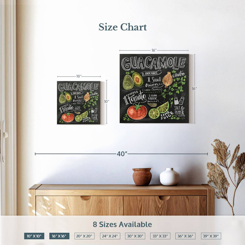 Guacamole Recipe, 16" H x 16" W