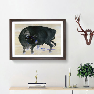 Black Bull by Mochizuki Gyokusen - Picture Frame Art Print