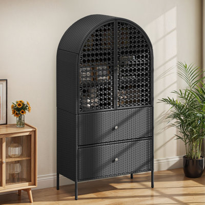 65" Tall Arched Storage Display Cabinet by Bay Isle Home