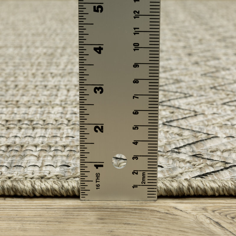 Jerimey Southwestern Indoor / Outdoor Rug, Rectangle 5'3" x 7'3"