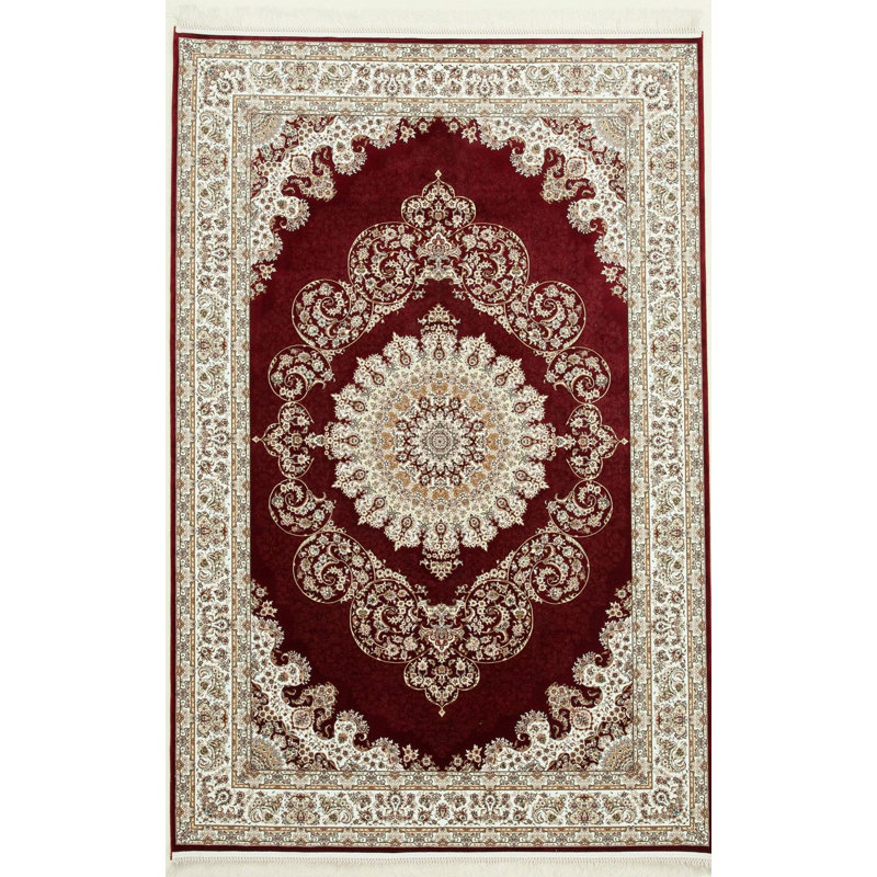 Tapis traditionnel touffeté à la main 6 pi 6 po x 9 pi 6 po Antep