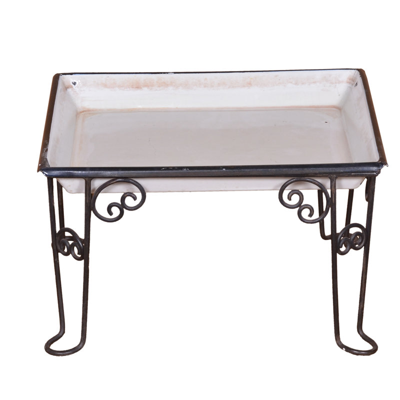 Manvel Rectangular Iron Coffee Table Tray, 18x15x11