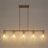 5 - Light 41.3'' WLinear Kitchen Island Pendant Clear Glass