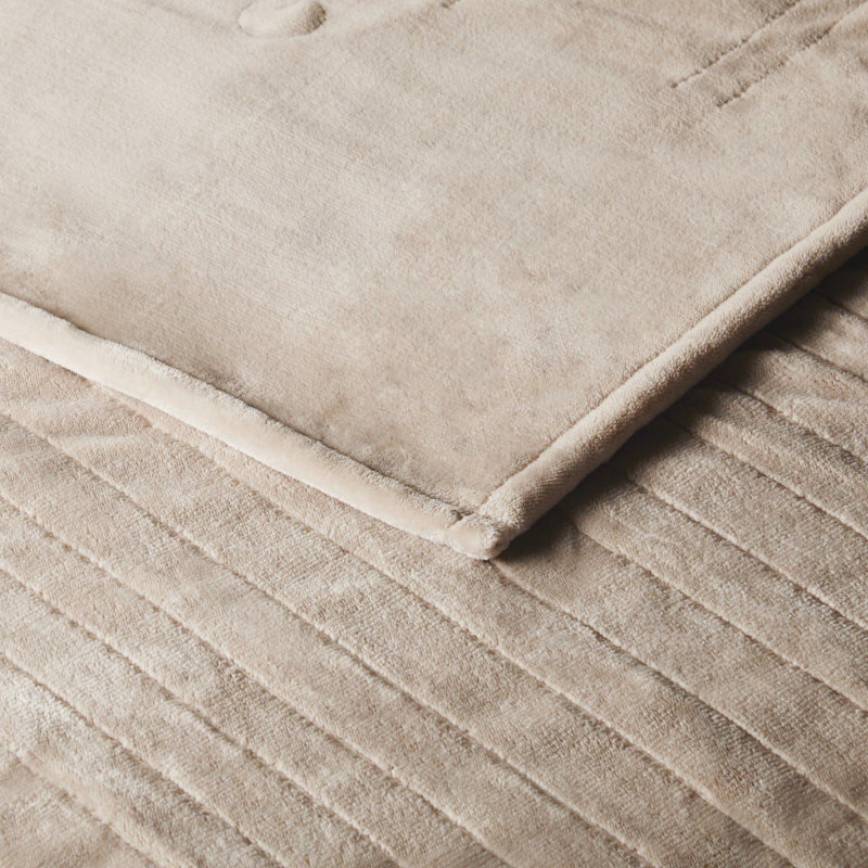 Couverture chauffante Microplush avec technologie Wifi, Grand, Taupe