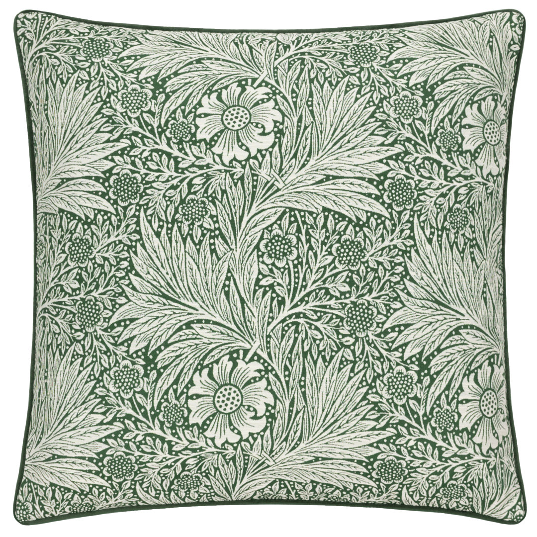 Marigold Floral Square Throw Pillow Cover