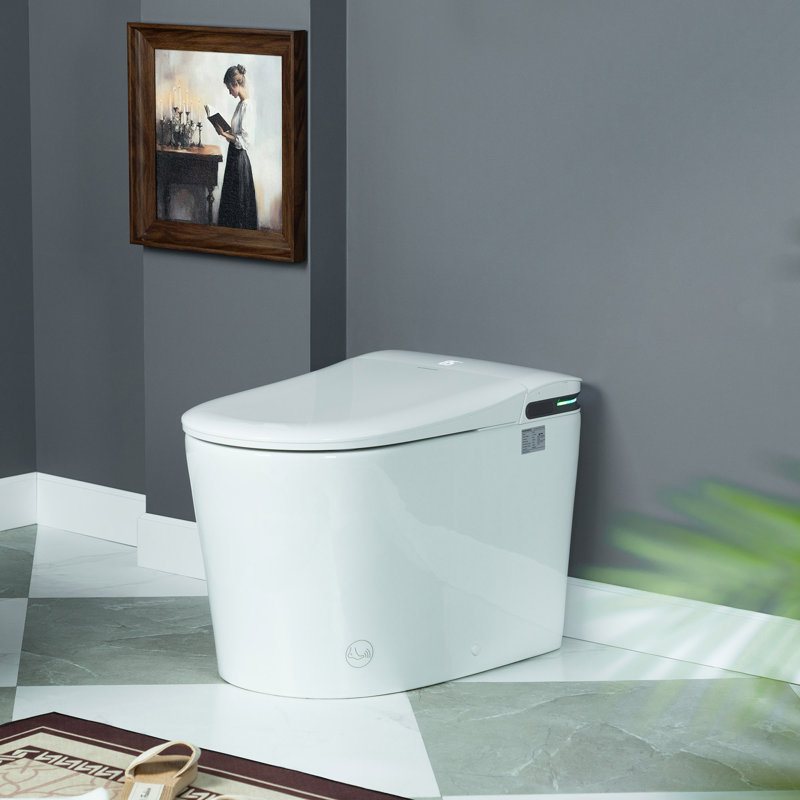  WOODBRIDGE Smart Toilet With Auto Open/Close Lid, Foot Sensor, ADA Height, Fragrance System, UV Self-Cleaning Nozzle & Multi-Function Wash & Warm Air Dry & Perfect For Low Water Pressure Homes & Enhanced Hygiene