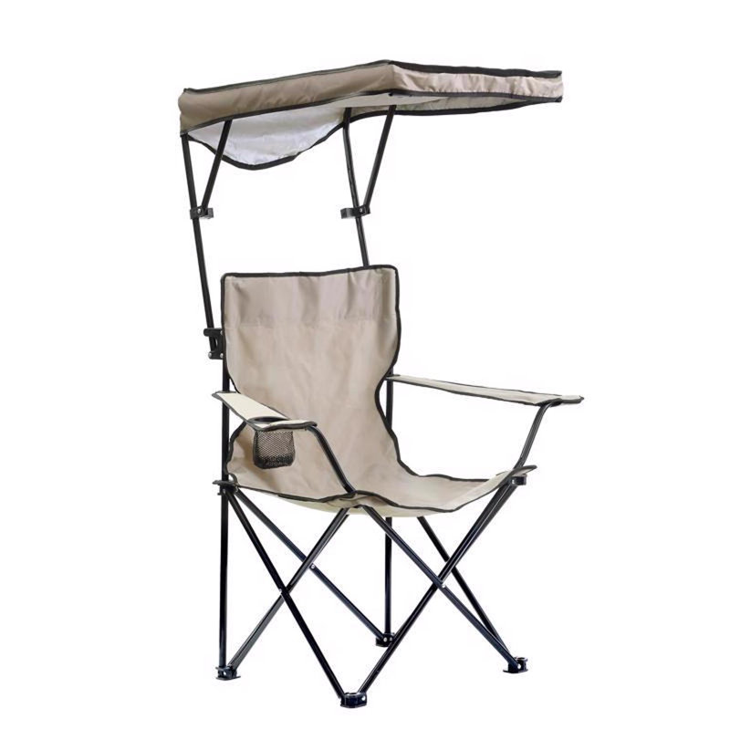 Chaise de camping pliante ajustable, Taupe