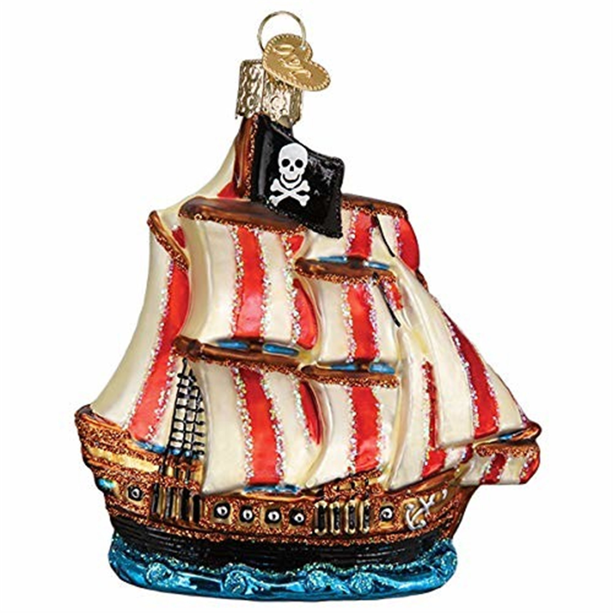 Pirates Baseball Cap Christmas Ornament | Glass Blown, Handmade | Old World Christmas