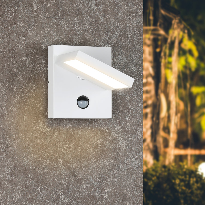 Mara Wall Light Outdoor LED Wall Mount Lamp Wall Sconce Lighting with Motion Sensor Lantern Fixture, White