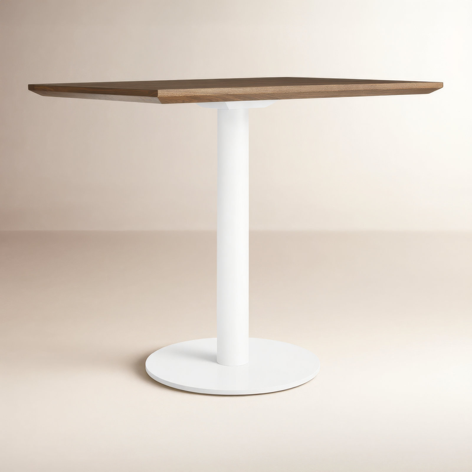 Easy 32'' Dining Table, Walnut, Matte White
