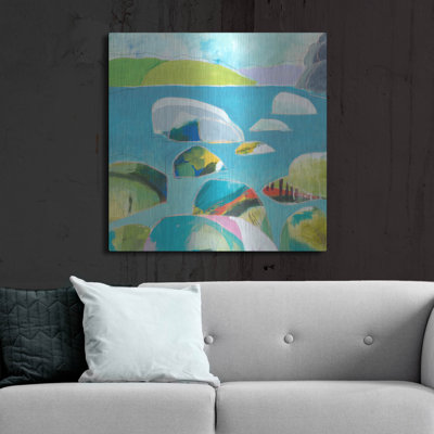Ivy Bronx «Sand Harbor Lake Tahoe 3» par Jan Weiss, art mural en métal