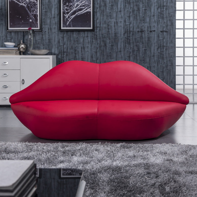 Minimalist Creative Lips Sofa, Red