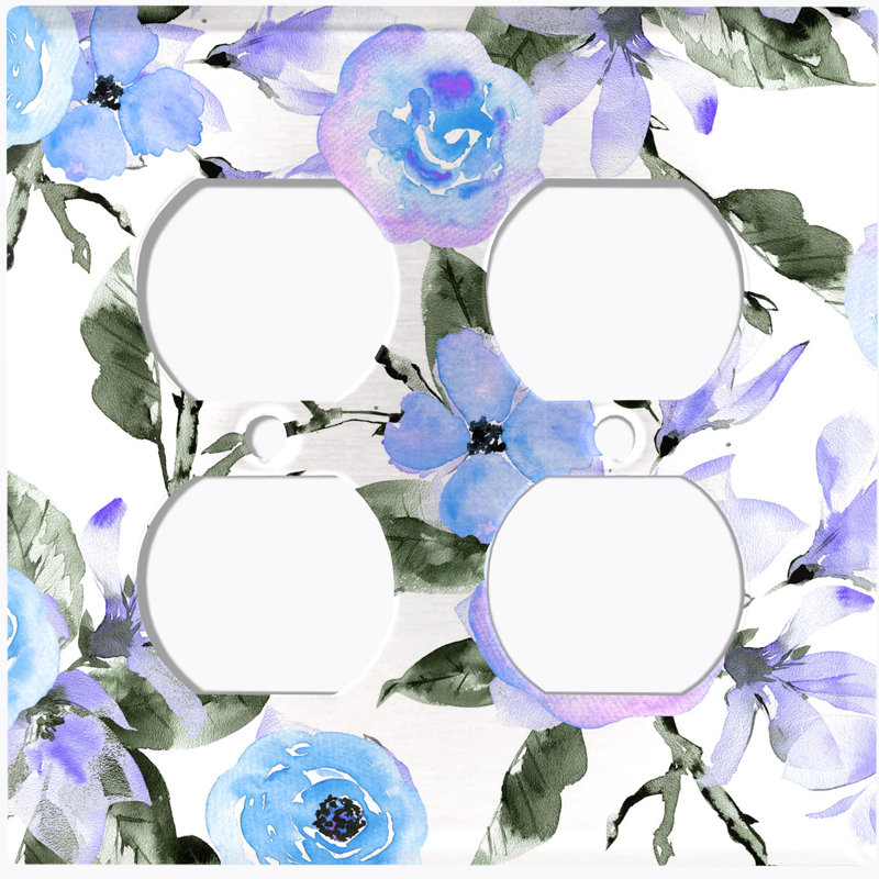 Patterned 4 - Gang Toggle Light Switch Standard Wall Plate