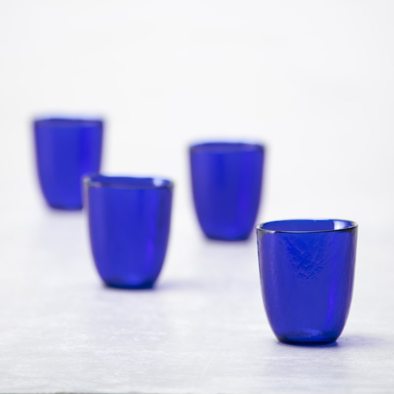 Los Cabos Glass Dinnerware 10oz Tumbler, Cobalt