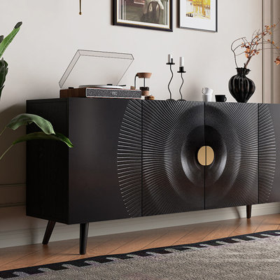 Armoire de vestibule italienne de luxe noire