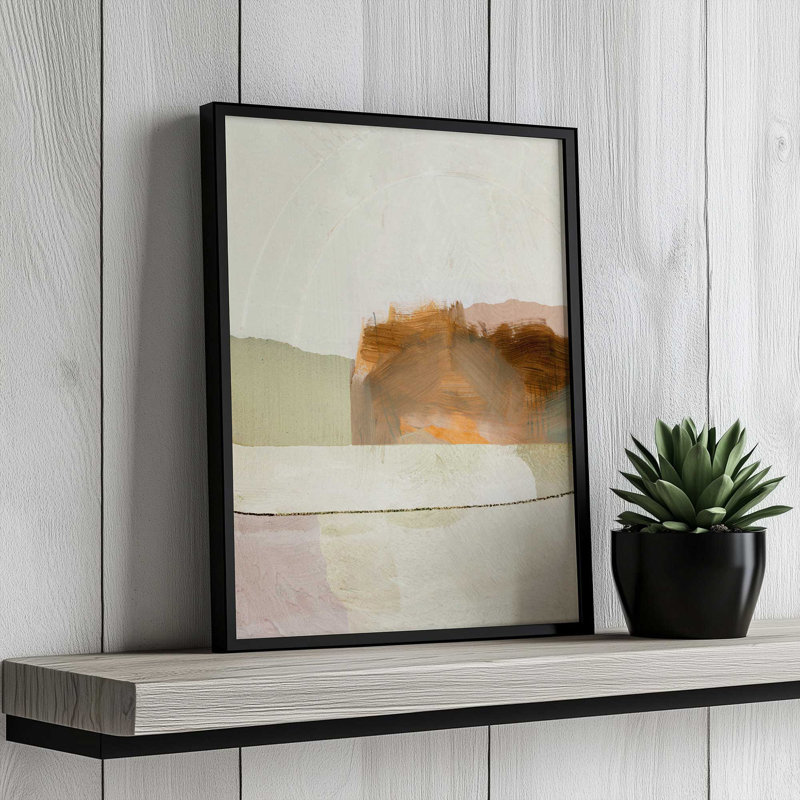 «Corn Field» par Dan Hobday, reproduction d'art, L 24 po x H 32 po, Framed Canvas, Gold