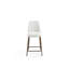 Wyatt Upholstered Counter Stool In Ricotta Boucle And Bronze Metal