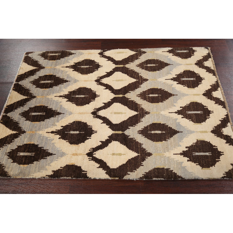 One-of-a-Kind 3'1" X 4'10" New Age Wool Area Rug in