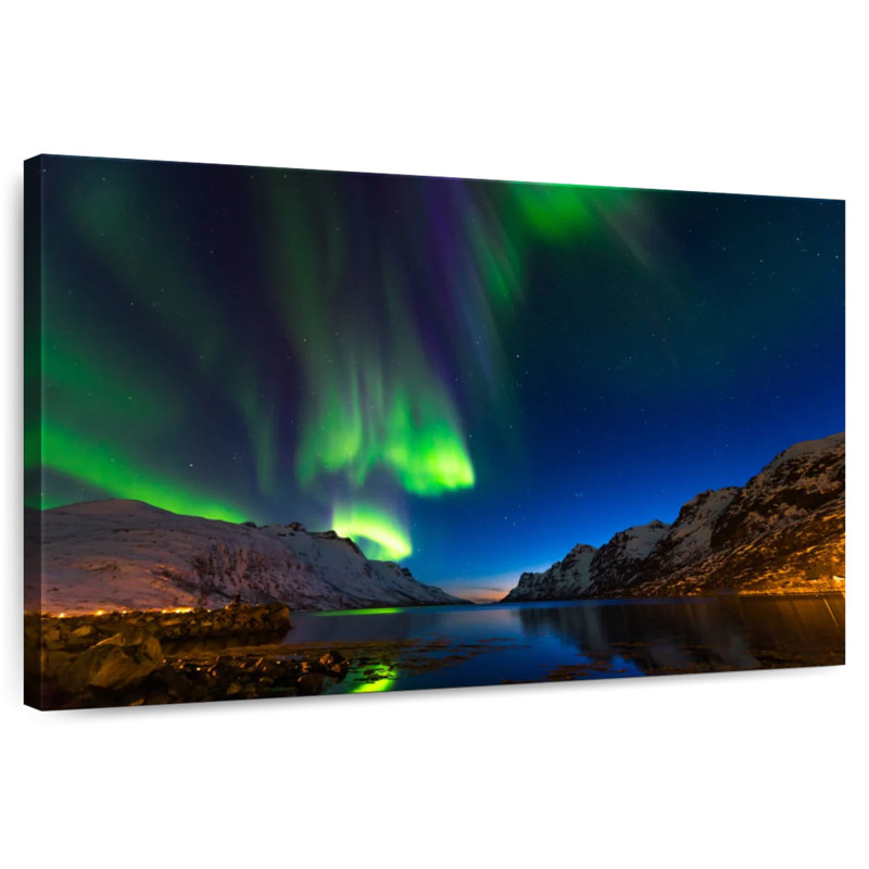 Alvord Ersfjord Northern Lights, H 34 po x l 51 po