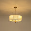 Luminaire suspendu 4 lumières en rotin