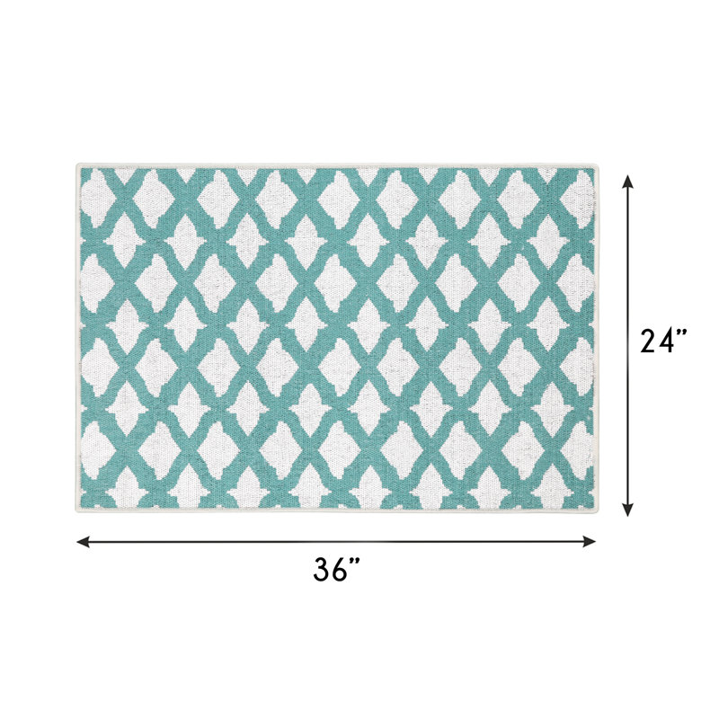 Tapis de cuisine Wadih, Bleu sarcelle