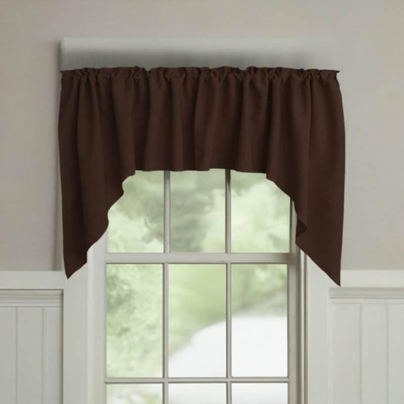 Brown Polyester Swag Window Valance 72'' Wide