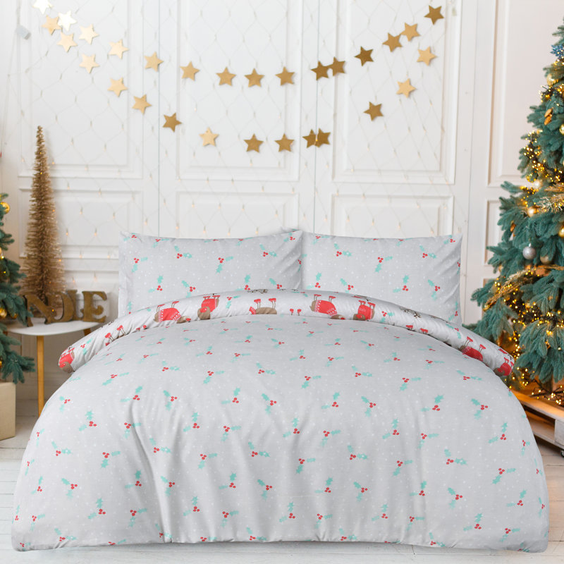 Polyester No Pattern Duvet Cover Set with Pillowcases Included, Double - 2 Standard Pillowcases