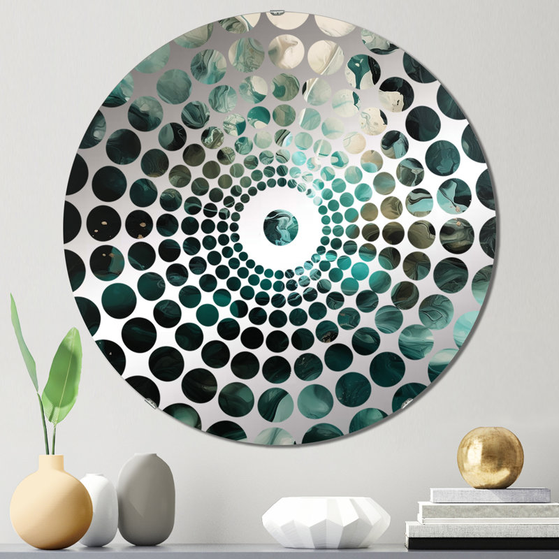 Sebile - Miroir décoratif à cercles concentriques, 23,6 po x 23,6 po