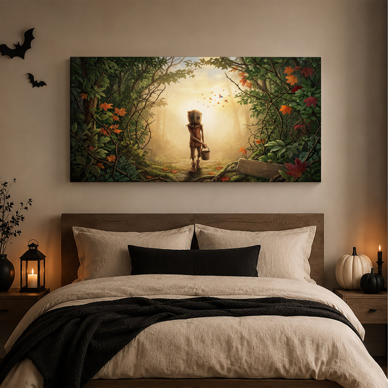 Art mural sur toile Halloween, L 32 po x H 16 po