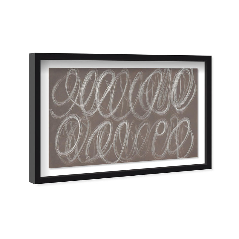 Oliver Gal Coastal Mirage III Abstract - Luxury Shadowbox Framed Wall Art, 25.5" H x 37.5" W, Black