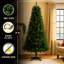 Arbre de Noël artificiel à charnière de 6 pi avec 582 pointes, branches complètes, support en plastique Holiday à 4 pieds pour la décoration intérieure, look, installation rapide, coffre-fort, support léger, arbre de décoration créatif, conseils et