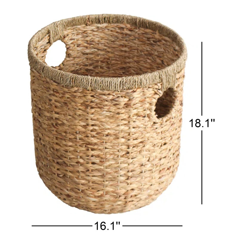 Panier rond en jacinthe d'eau - grand