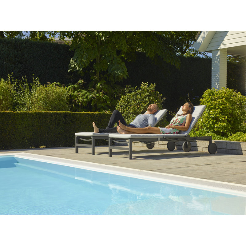 201cm Long Reclining Single Chaise with Cushions