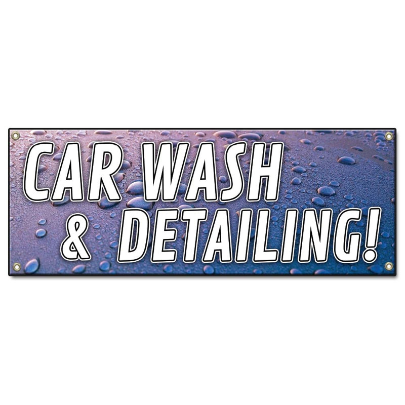 Car Wash & Detailing 36" X 96" Banner