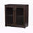 Guillaumette Dark Brown Sideboard with Two Glass Doors, 31.09'' H X 32.69'' W X 15.54'' D