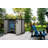 Keter Patio Store 4.6x4 ft. Horizontal Durable Resin Outdoor Storage Shed With Floor and Double Doors for Garden Patio Furniture and Tools