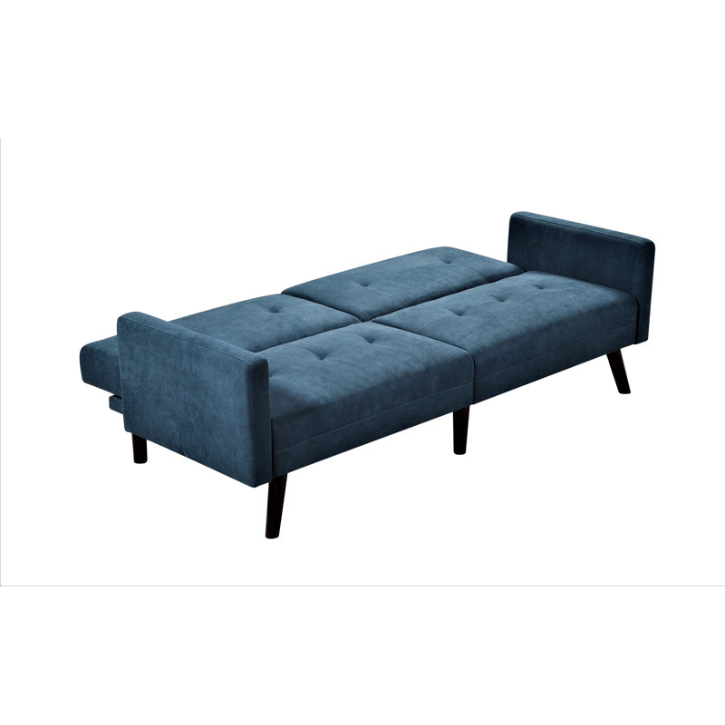 Isebell 79'' Upholstered Convertible Sofa, Blue