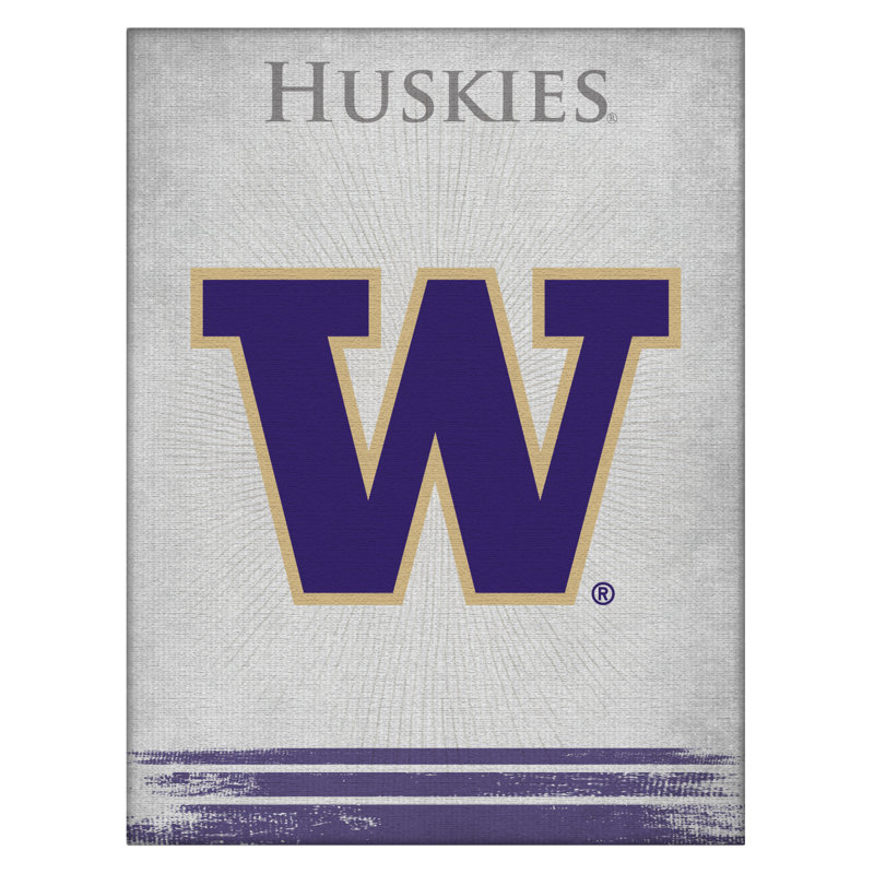 Impression sur toile tendue NCAA, H 15 po x l 20 po x P 1 po, Huskies de Washington