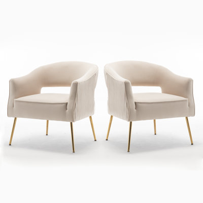 Fauteuil d'appoint en velours Chynna
