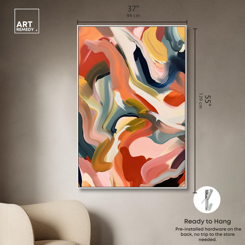 «Mangos Canvas Sunset» par Art Remedy, H 16 po x l 11 po, Cadre blanc