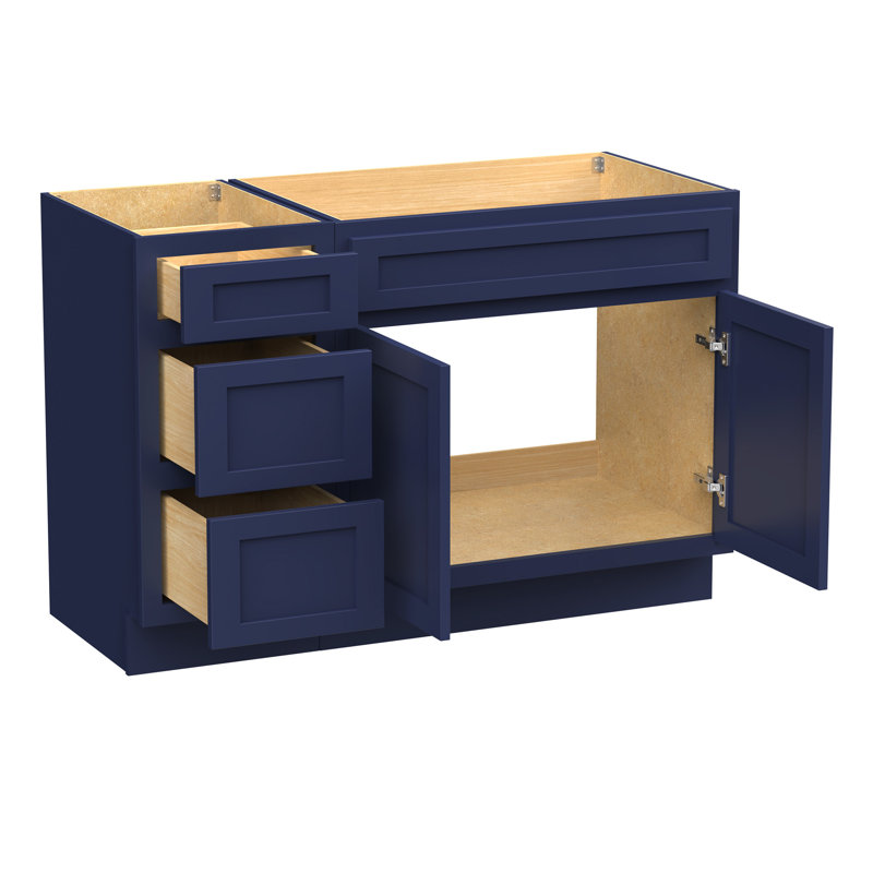 Base de meuble-lavabo simple 45 po seulement, Bleu