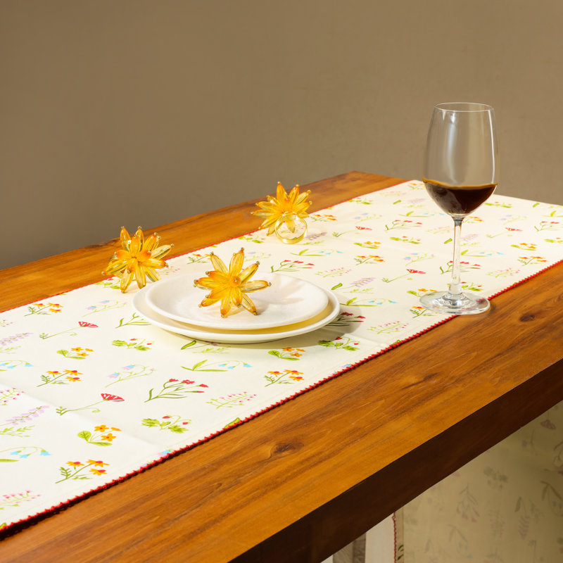 Chemin de table Spring, Multicolore / beige